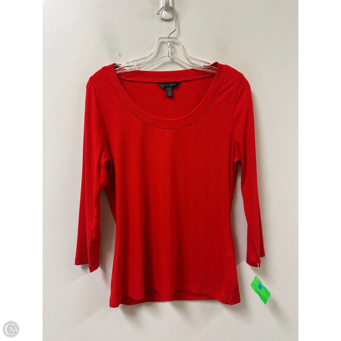Top Long Sleeve By Banana Republic In Red, Size: M