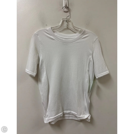 Athletic Top Short Sleeve By Athleta In White, Size: M
