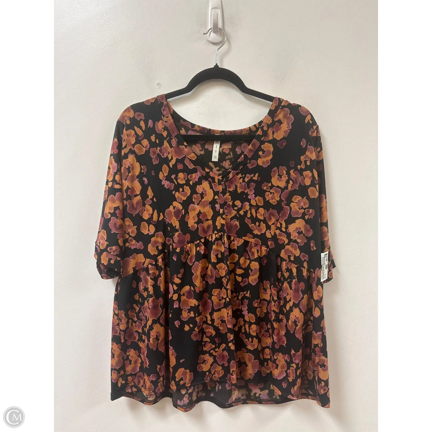 Top Short Sleeve By Mts In Animal Print, Size: M