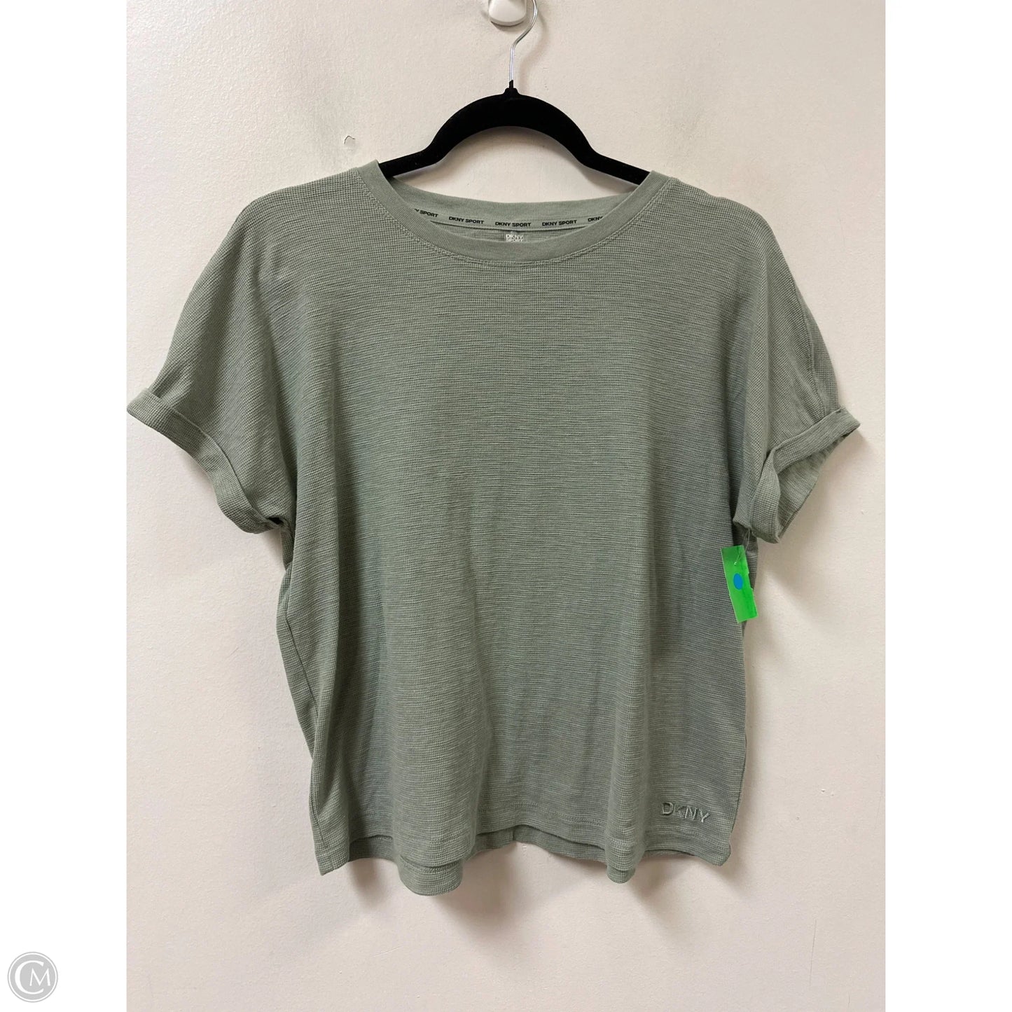 Top Short Sleeve By Dkny In Green, Size: M