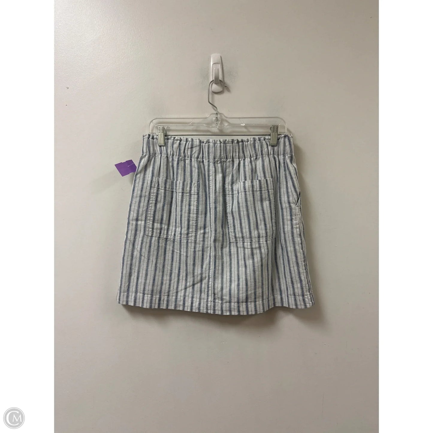 Skirt Mini & Short By Loft In Blue & White, Size: 6