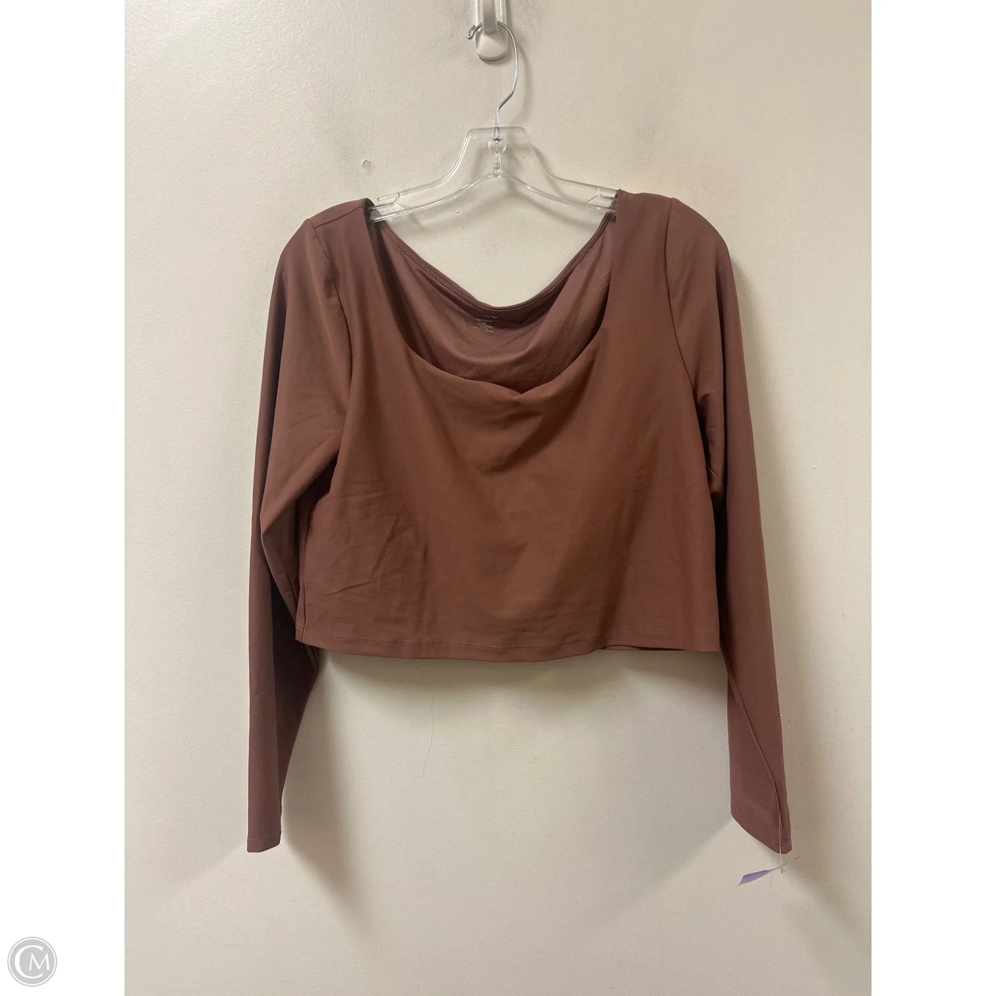 Athletic Top Long Sleeve Crewneck By Old Navy In Brown, Size: Xl