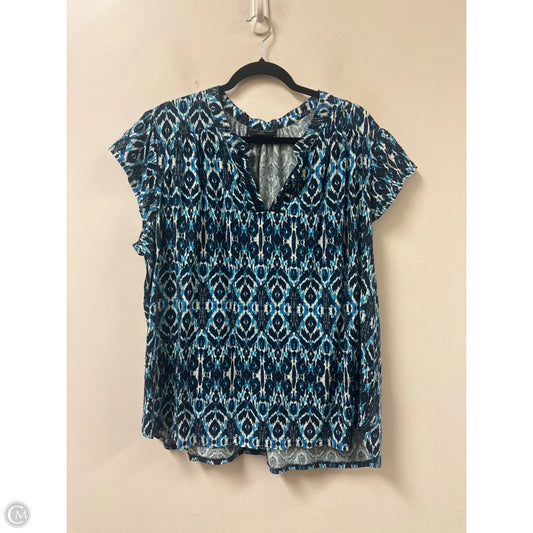 Top Short Sleeve By Lane Bryant In Blue, Size: 3x