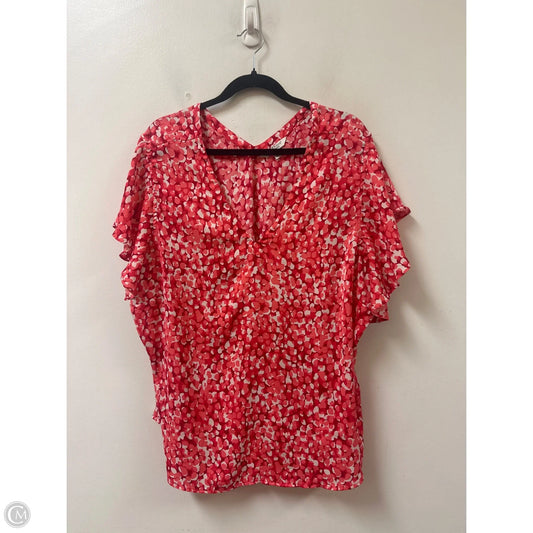 Top Short Sleeve By Liverpool In Pink, Size: 3x
