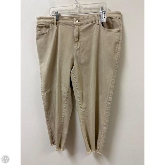 Jeans Straight By Chicos In Tan, Size: 26