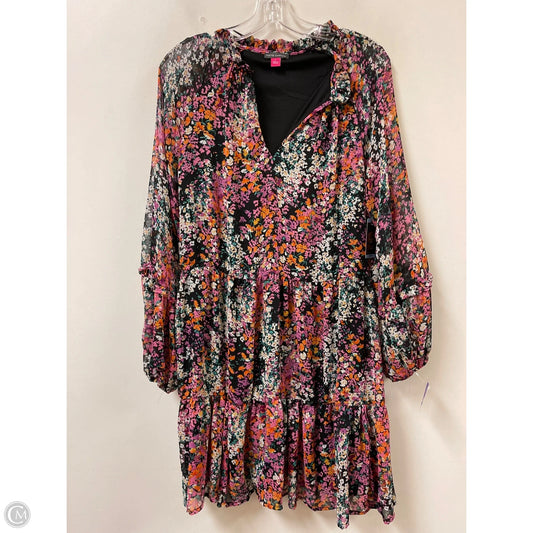 Dress Casual Midi By Vince Camuto In Floral Print, Size: L
