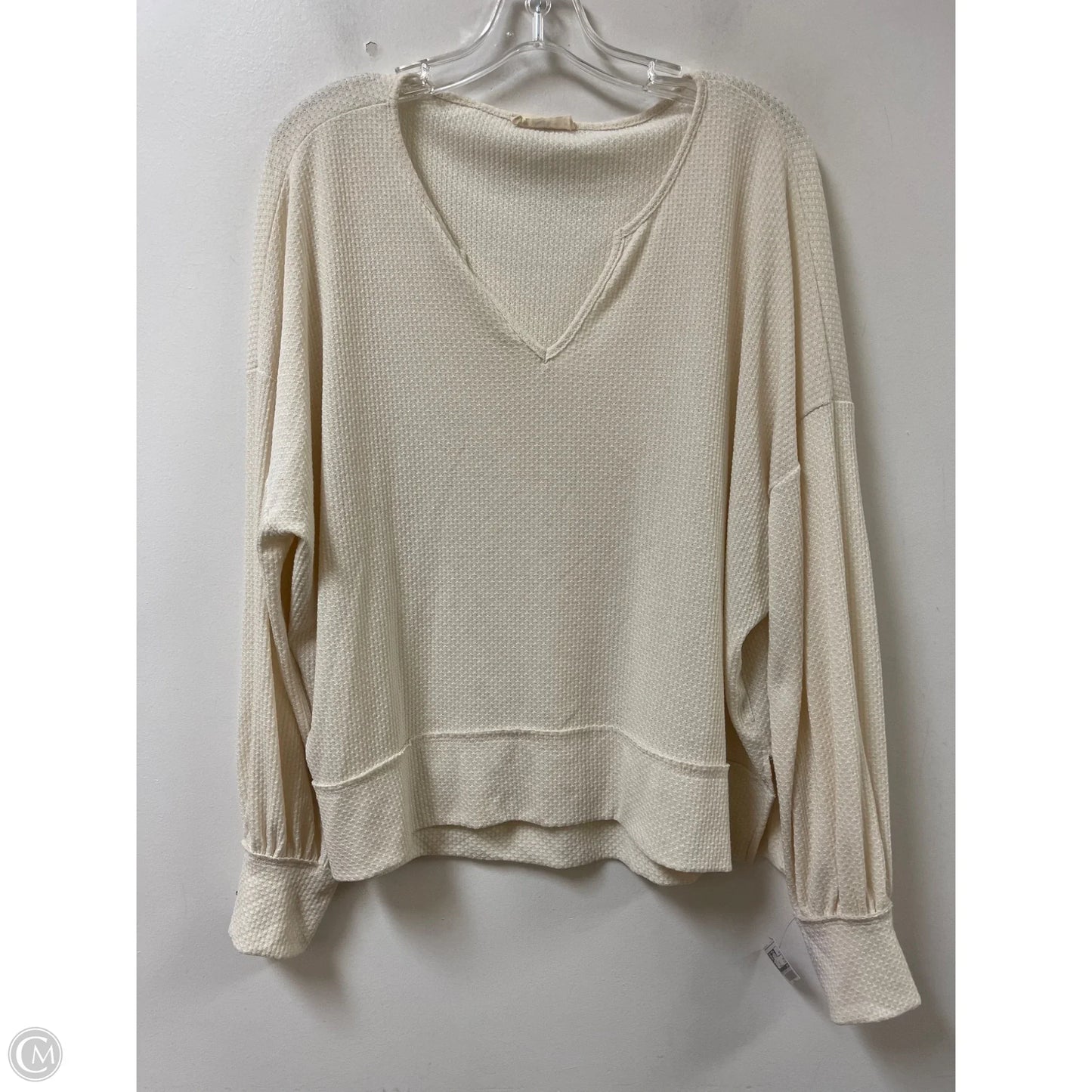 Top Long Sleeve By Entro In Cream, Size: M