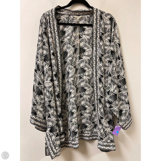 Kimono By Max Studio In Black & Cream, Size: 3x