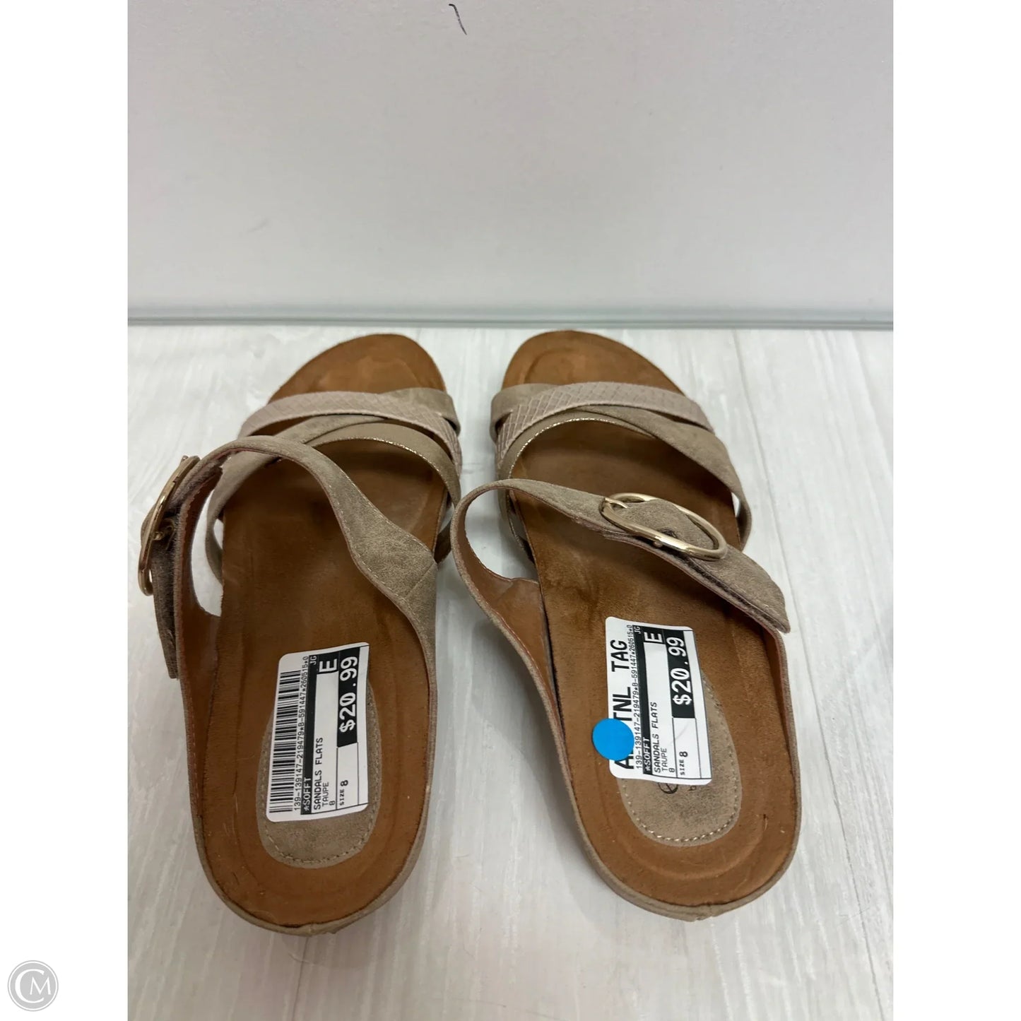 Sandals Flats By Sofft In Taupe, Size: 8