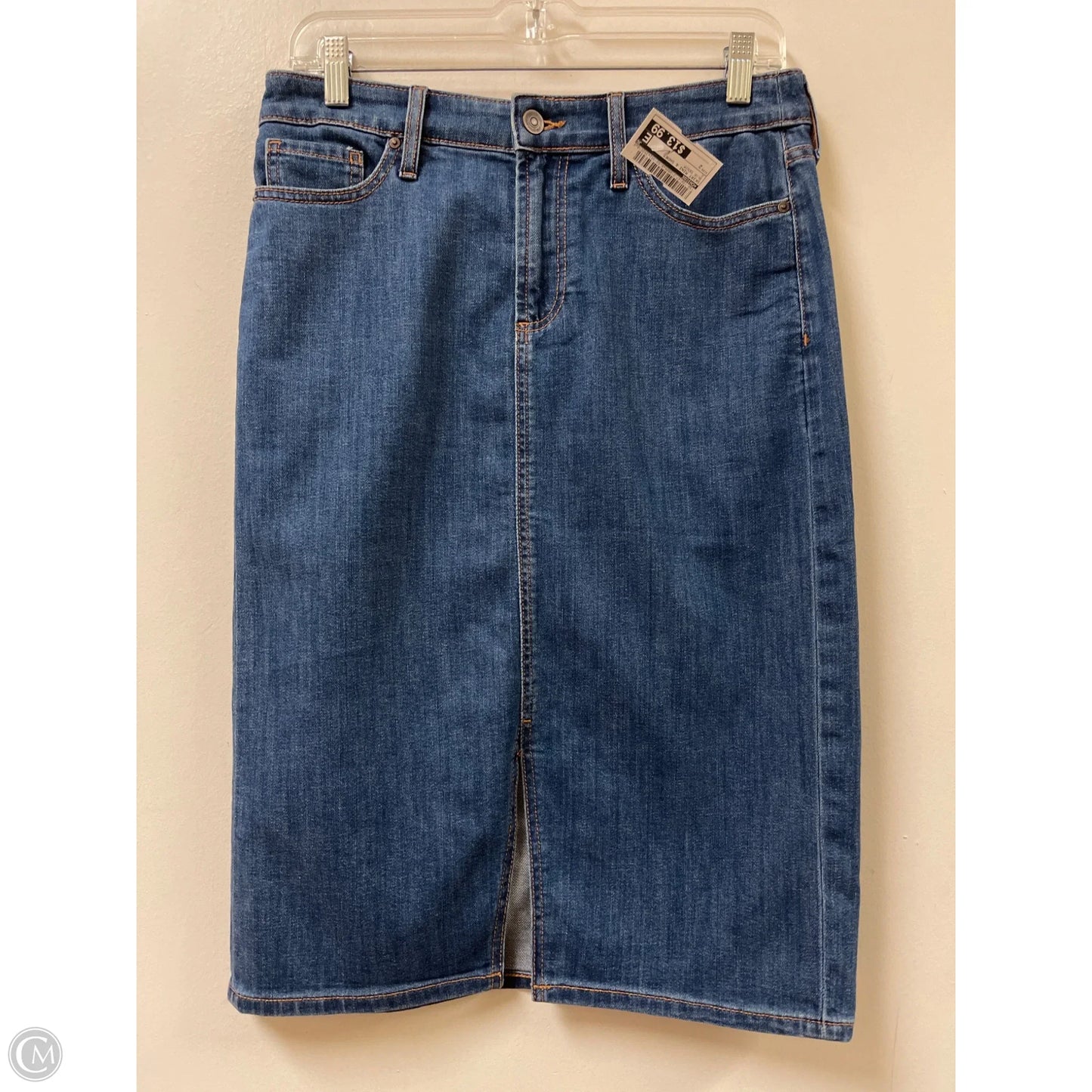 Skirt Mini & Short By Chicos In Blue Denim, Size: 2