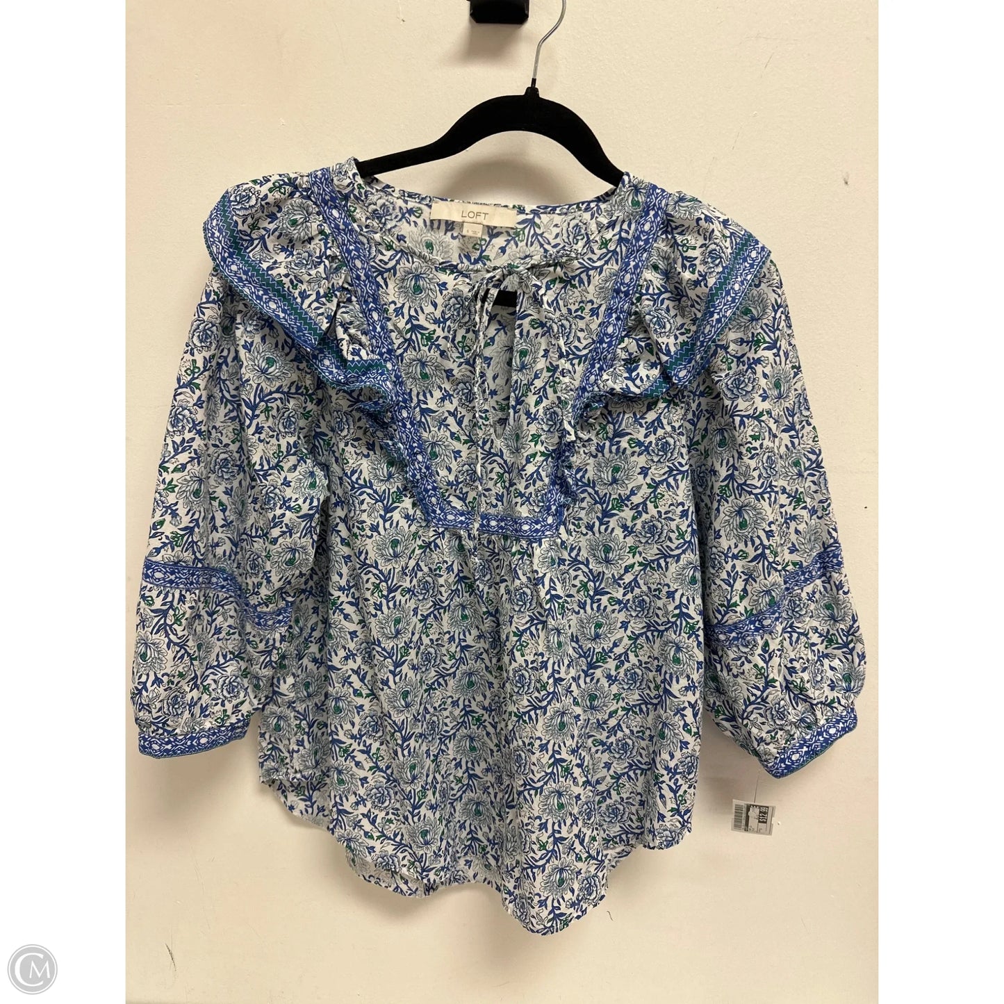 Top Long Sleeve By Loft In Blue, Size: S