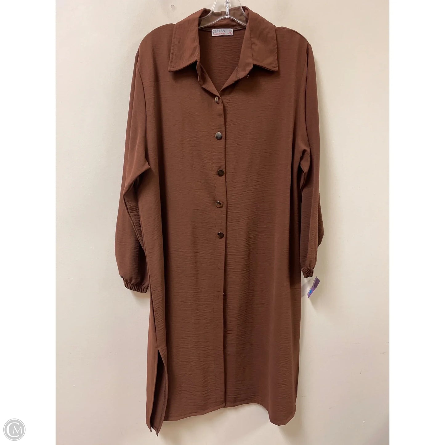 Dress Casual Midi By Clothes Mentor In Brown, Size: Xl