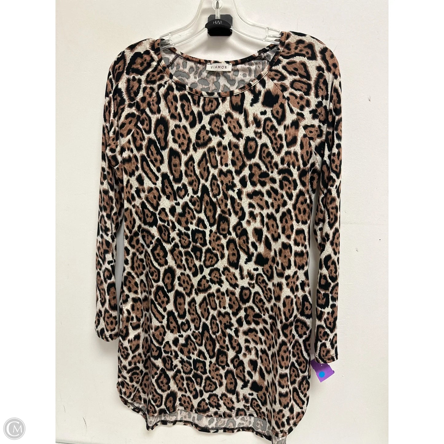 Tunic Long Sleeve By Clothes Mentor In Animal Print, Size: M