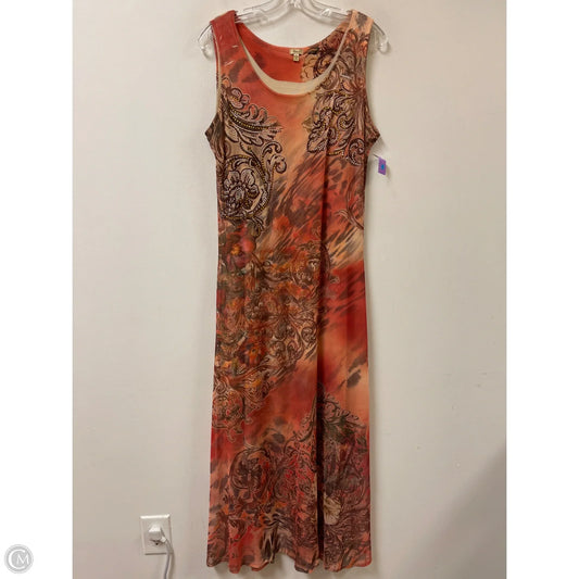 Dress Casual Maxi By Reba In Orange, Size: L