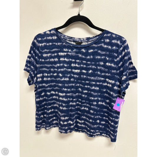 Top Short Sleeve By Ann Taylor In Blue, Size: L