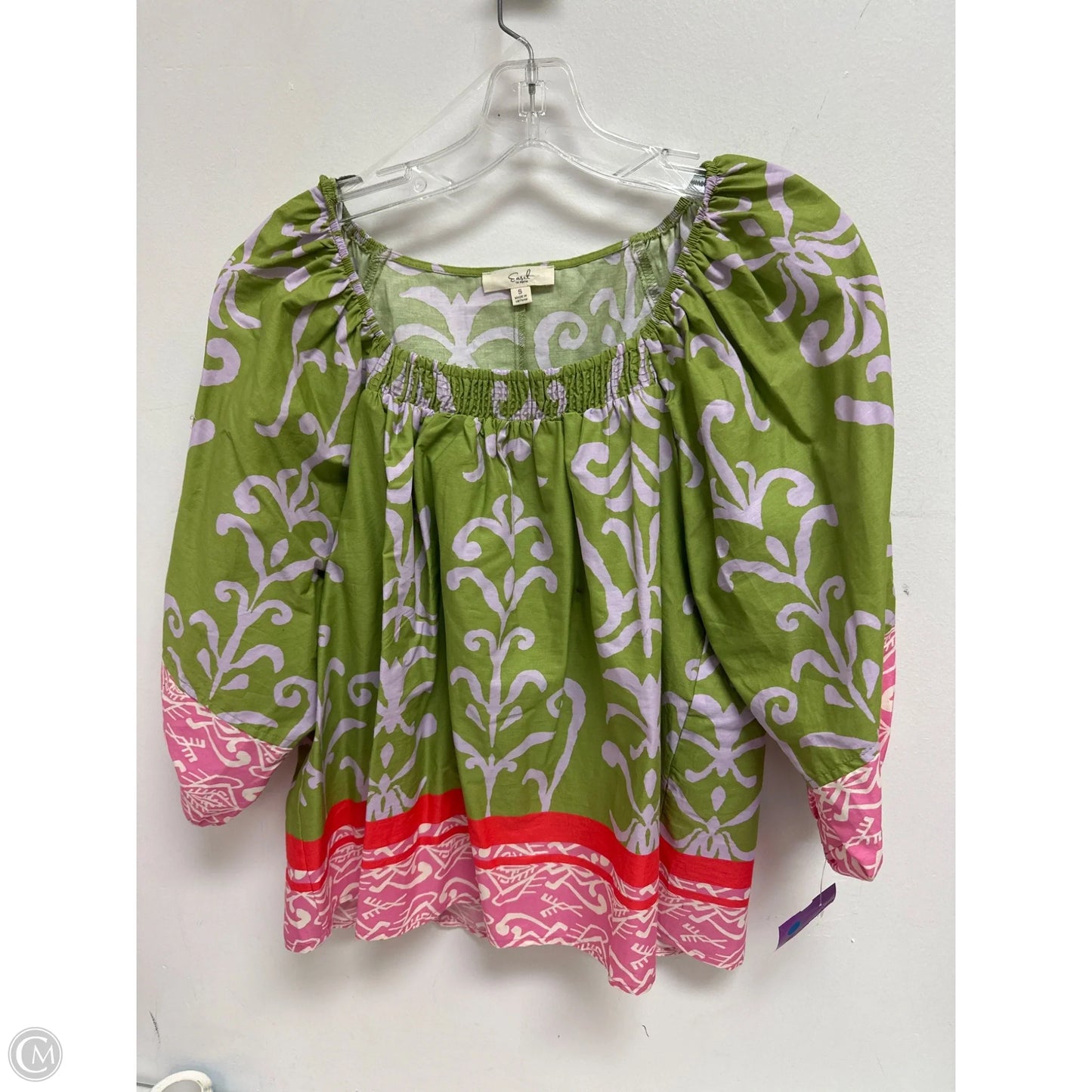 Top Long Sleeve By Easel In Green, Size: S