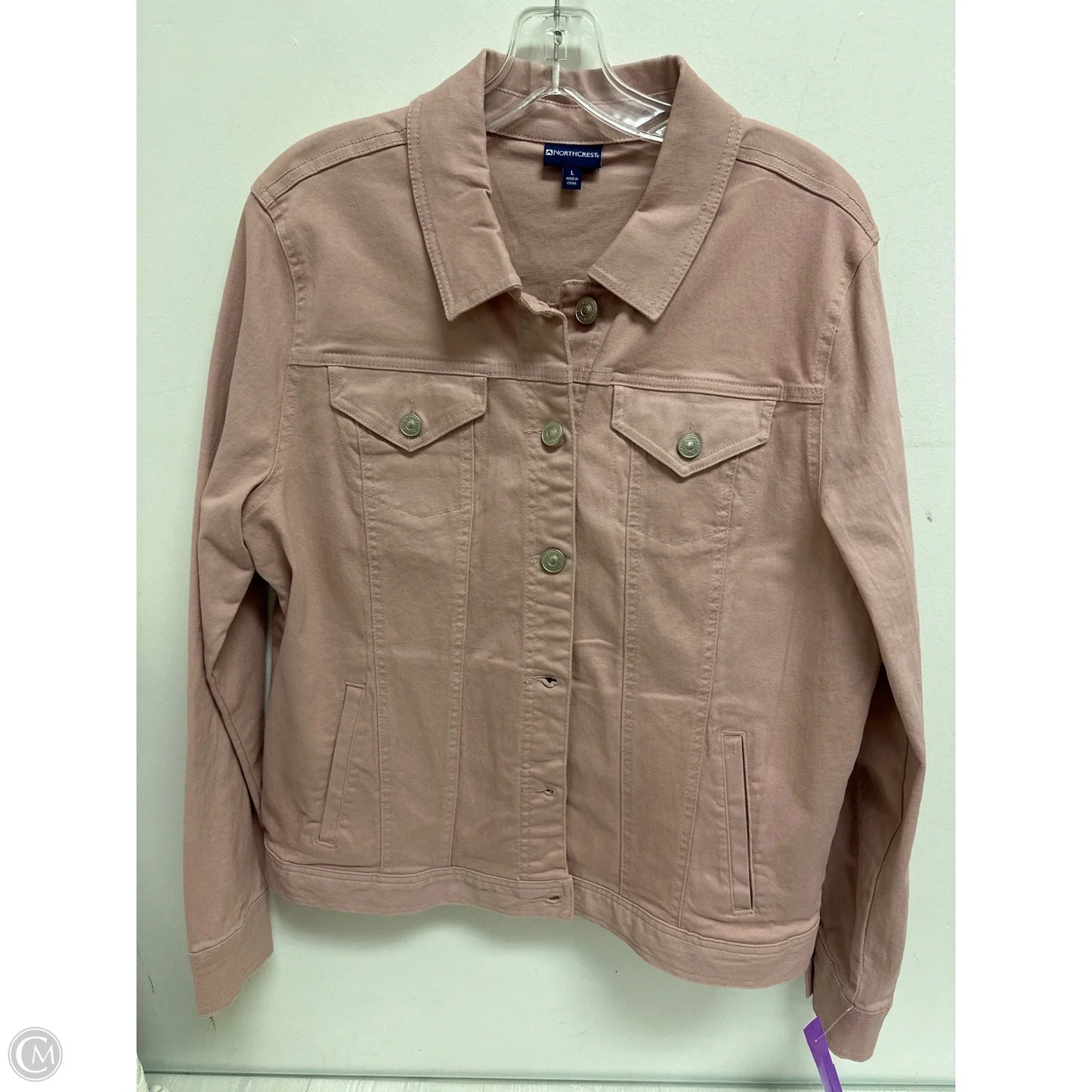 Jacket Denim By Northcrest In Pink, Size: L