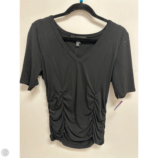 Top Short Sleeve By White House Black Market In Black, Size: M