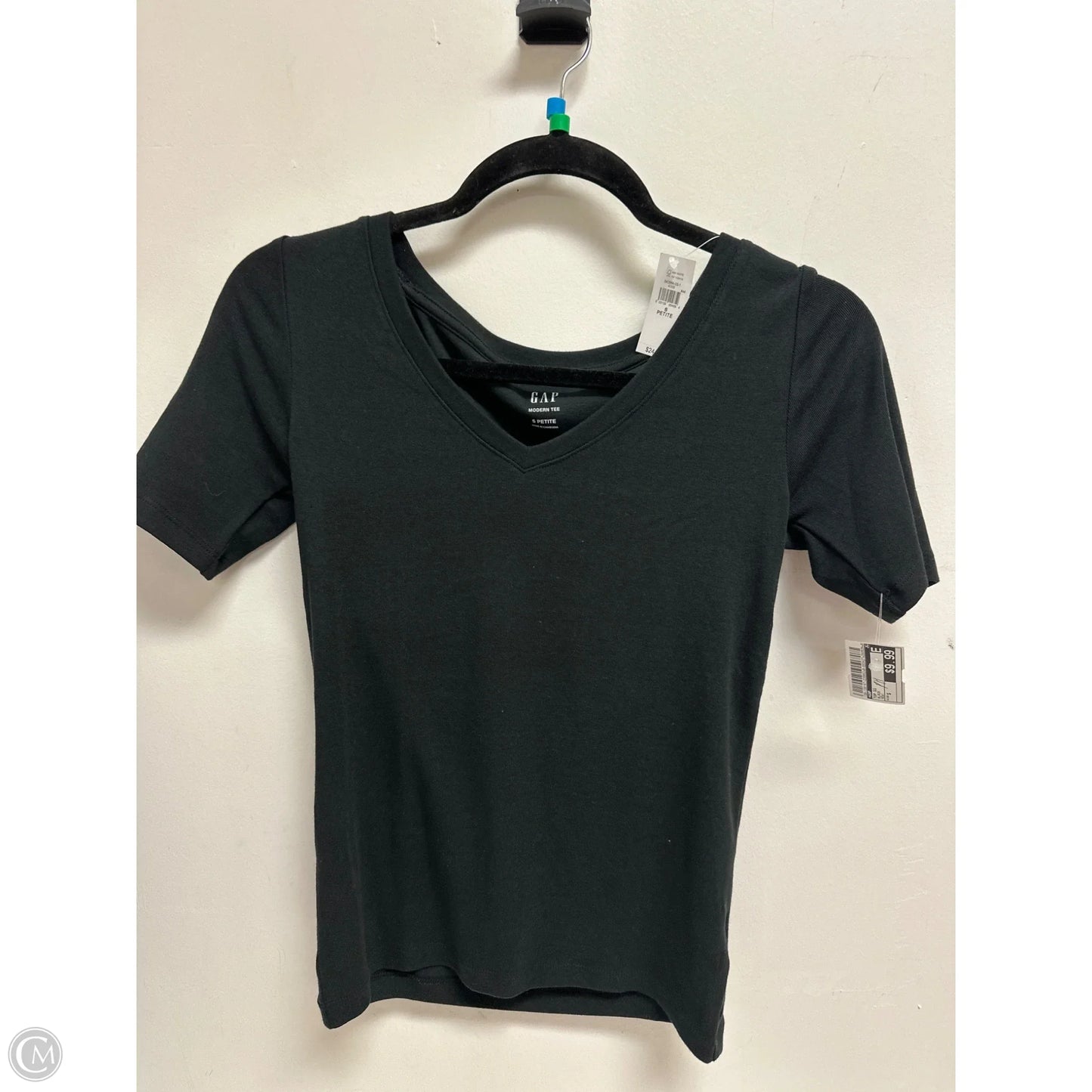 Top Short Sleeve By Gap In Black, Size: S