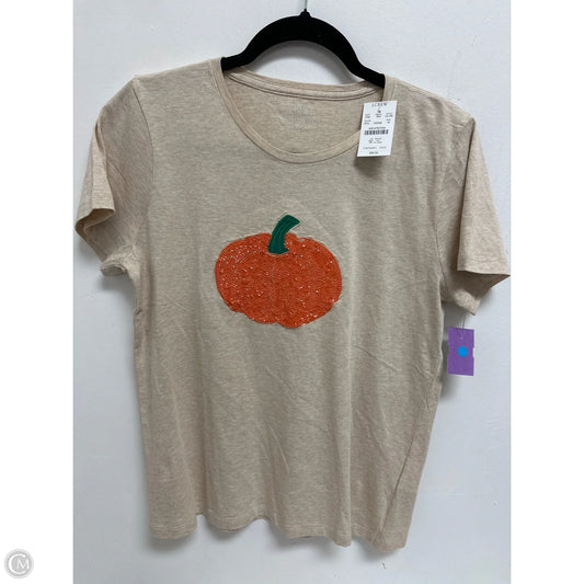 Top Short Sleeve By J. Crew In Tan, Size: M