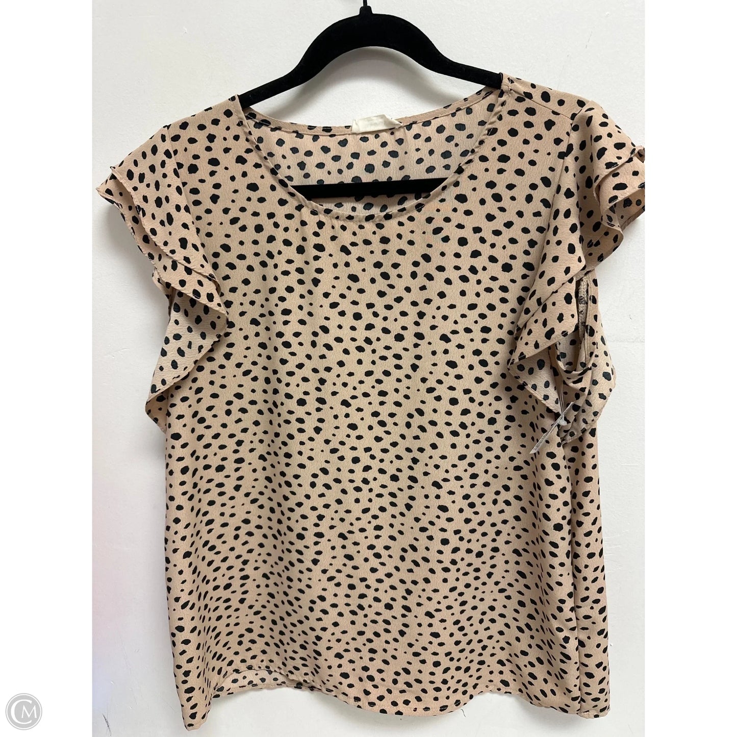 Top Short Sleeve By Les Amis In Animal Print, Size: L