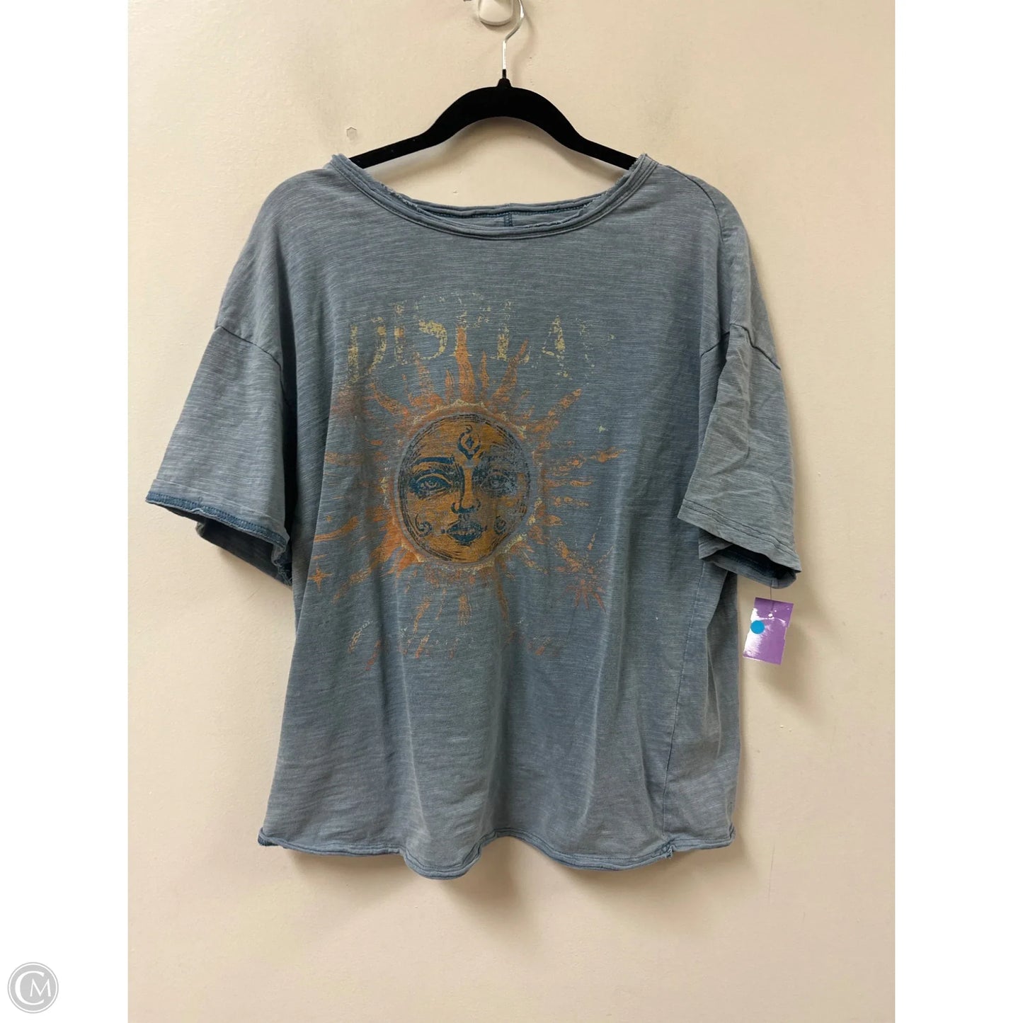 Top Short Sleeve By Shein In Blue, Size: S