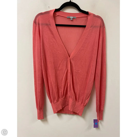 Sweater Cardigan By Uniqlo In Coral, Size: Xl