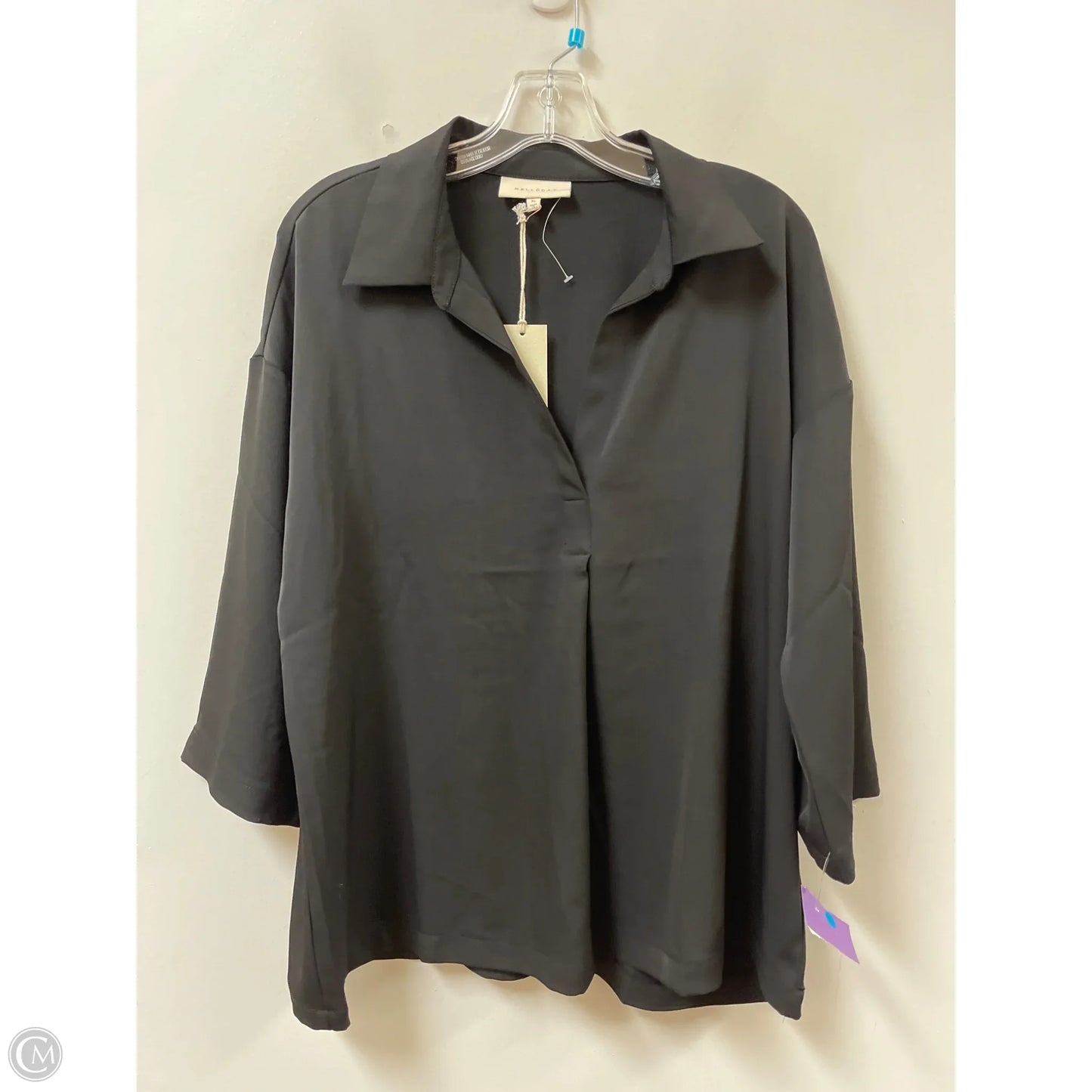 Top Long Sleeve By Melloday In Black, Size: Xl