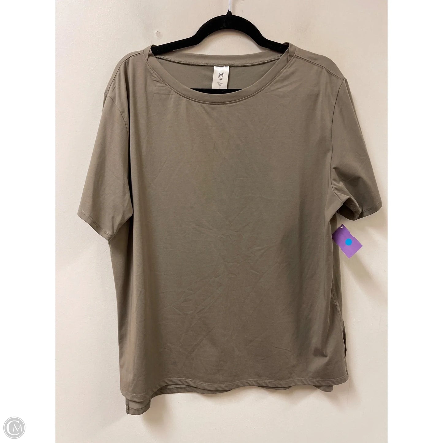 Athletic Top Short Sleeve By Members Mark In Green, Size: L