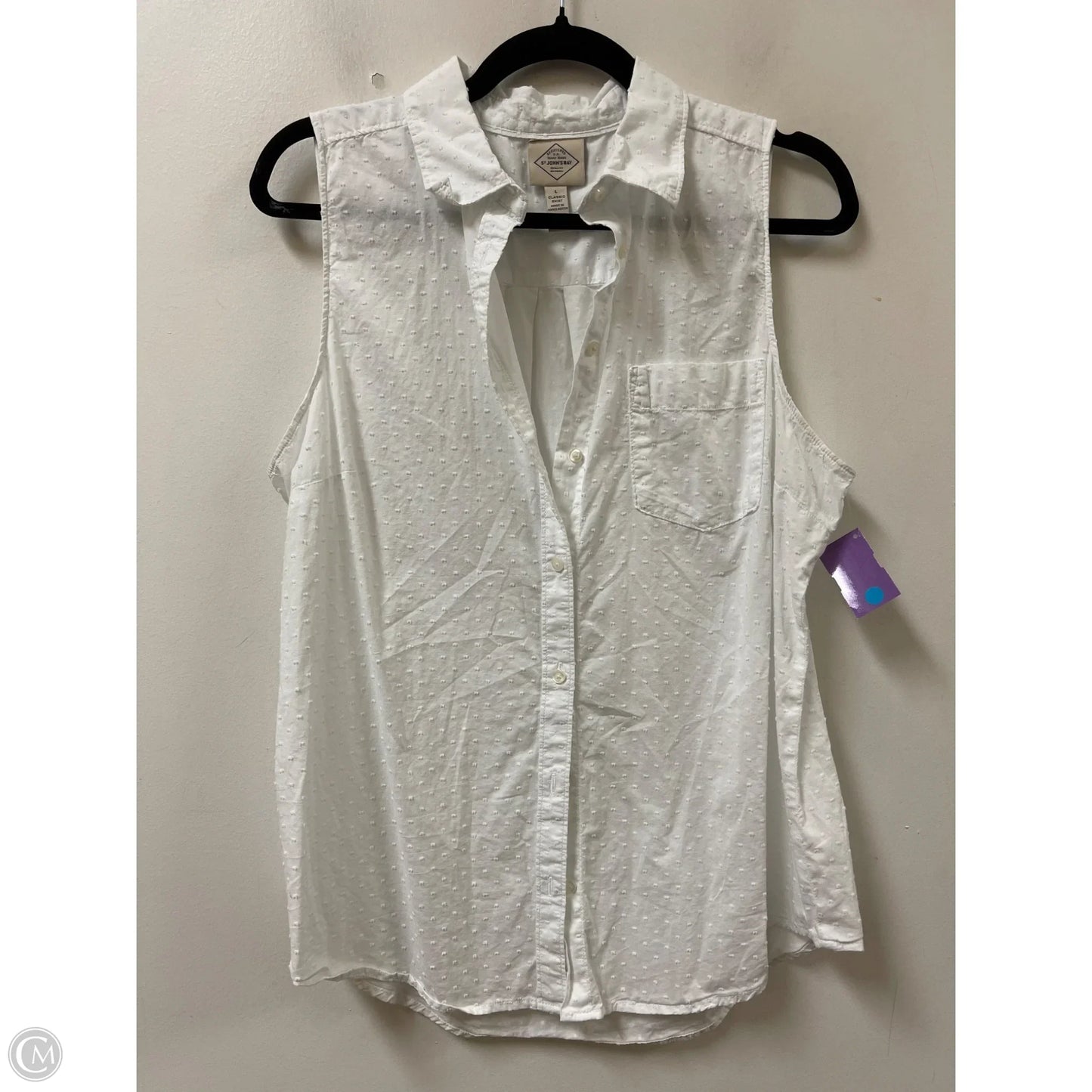 Top Sleeveless By St Johns Bay In White, Size: L