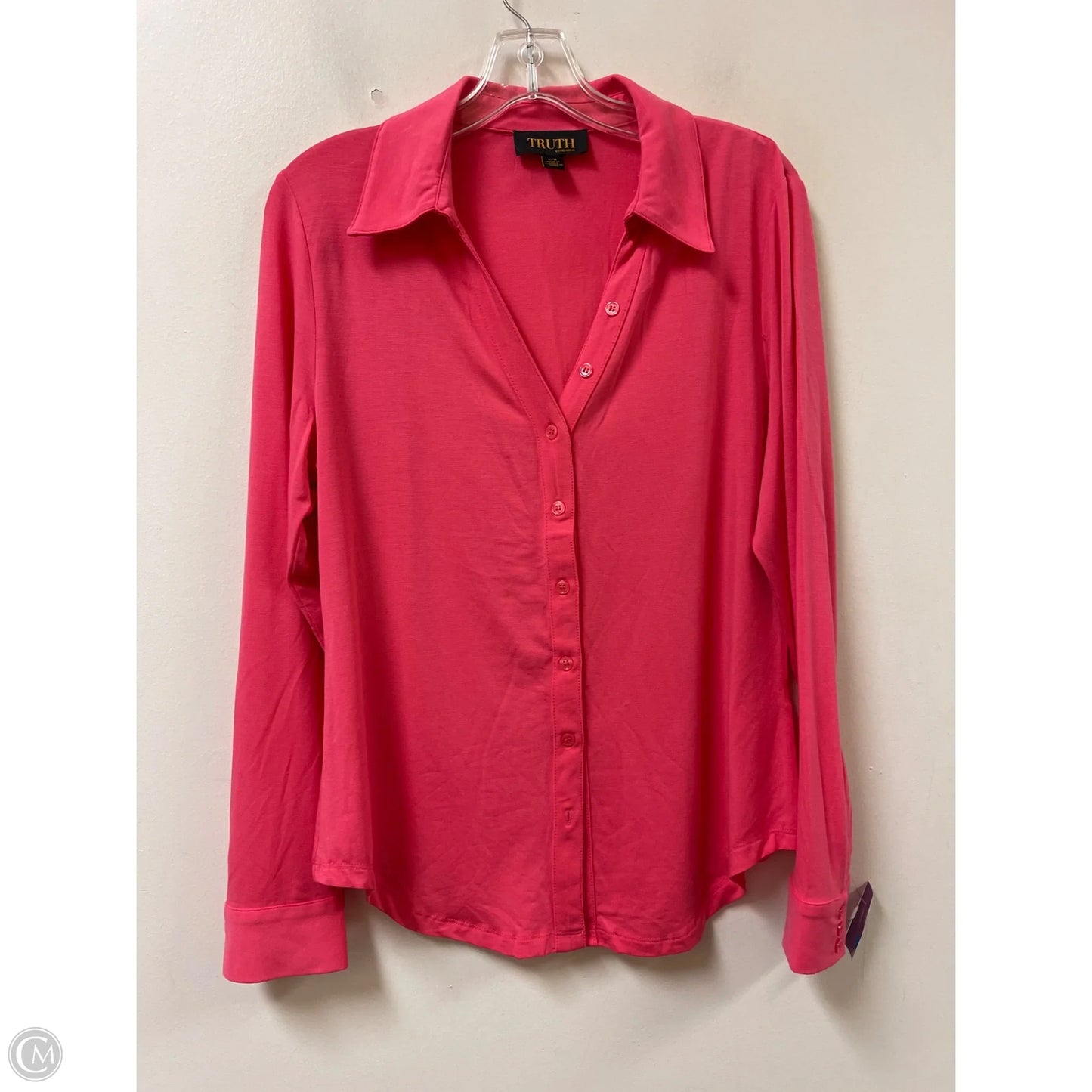 Blouse Long Sleeve By Truth In Coral, Size: L