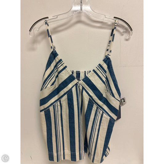 Top Sleeveless By Universal Thread In Blue & Cream, Size: L