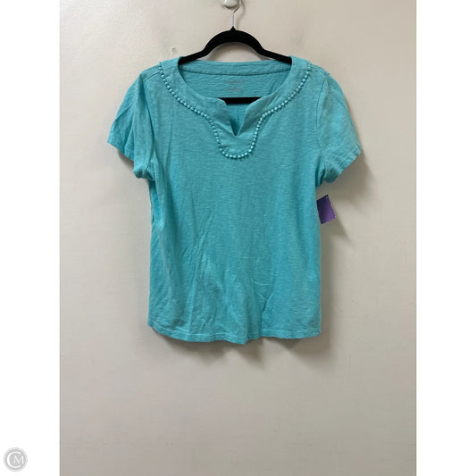 Top Short Sleeve By Talbots In Blue, Size: Lp