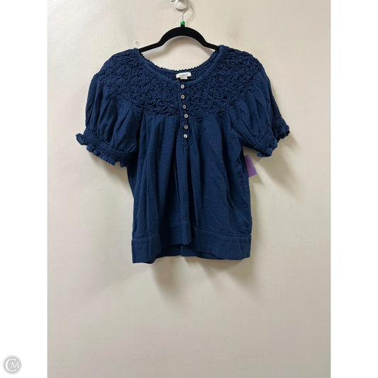 Top Short Sleeve By Sundance In Navy, Size: Mp