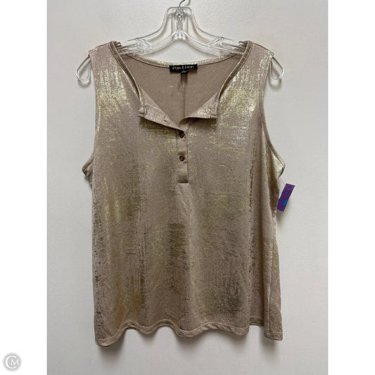 Top Sleeveless By Clothes Mentor In Gold, Size: L