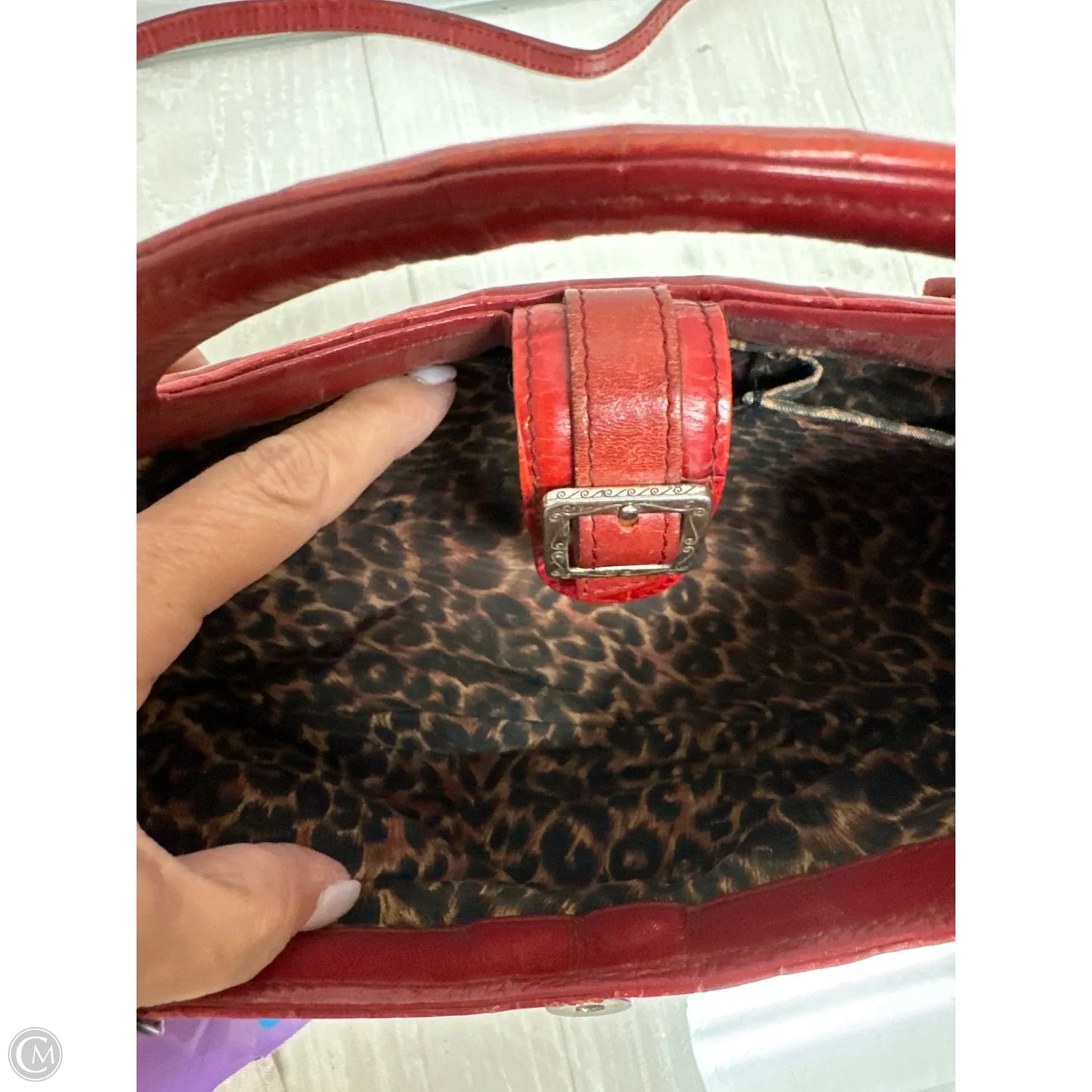 Handbag Leather By Brighton, Size: Small