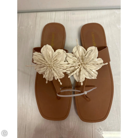Sandals Flip Flops By Clothes Mentor In Brown, Size: 11
