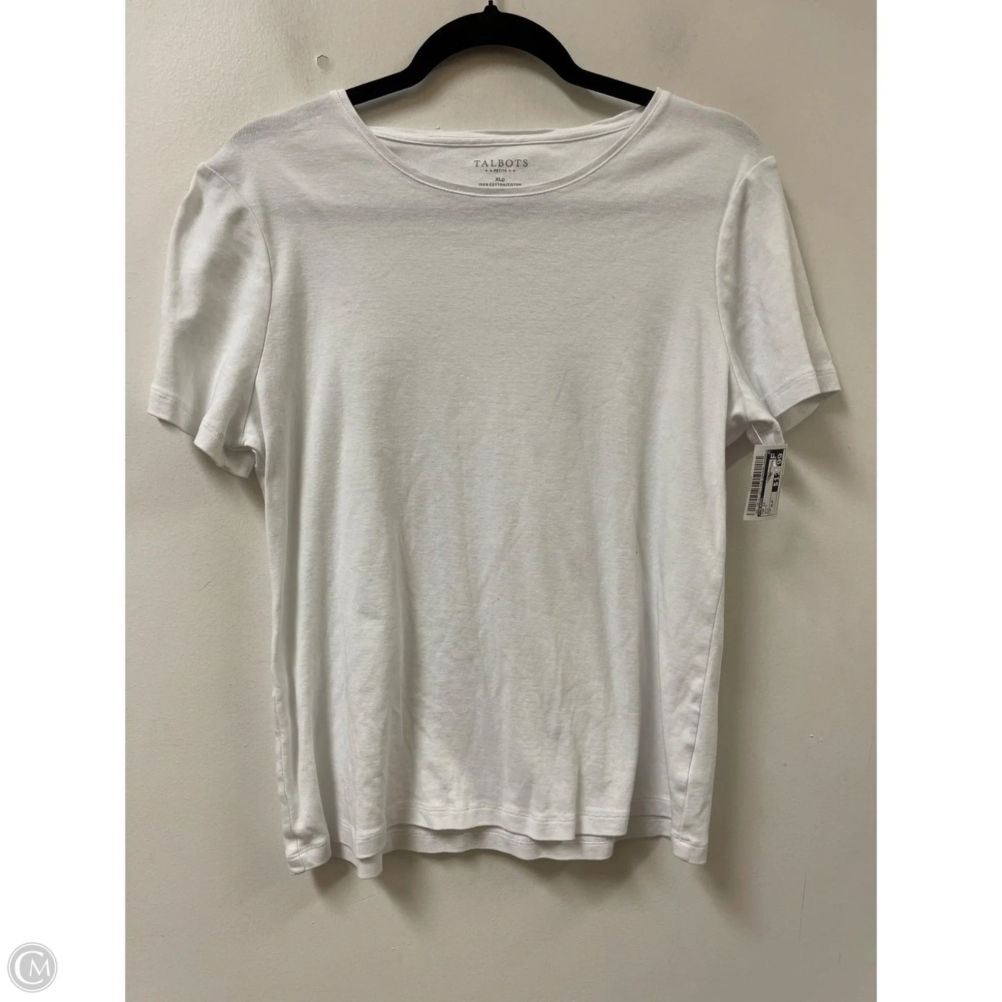 Top Short Sleeve By Talbots In White, Size: Xlp