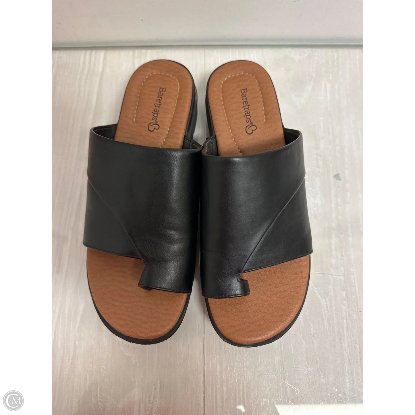 Sandals Heels Wedge By Bare Traps In Black, Size: 6.5