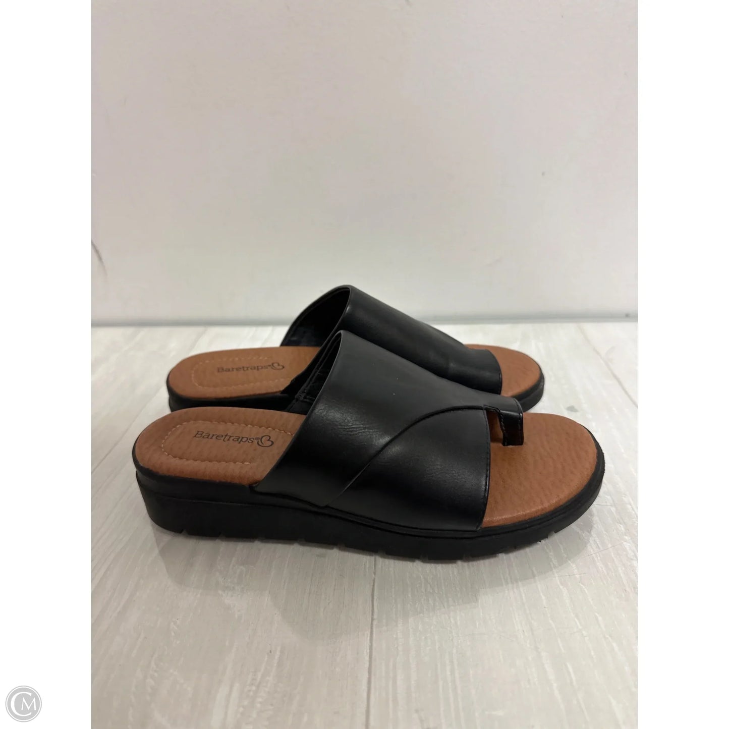 Sandals Heels Wedge By Bare Traps In Black, Size: 6.5