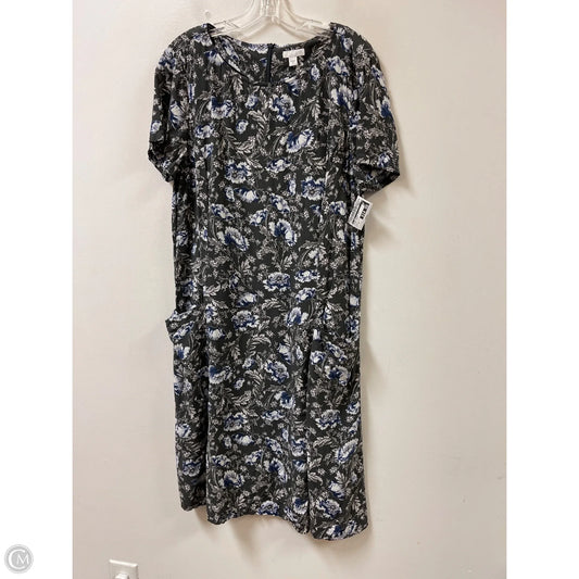 Dress Casual Midi By J. Jill In Floral Print, Size: 1x
