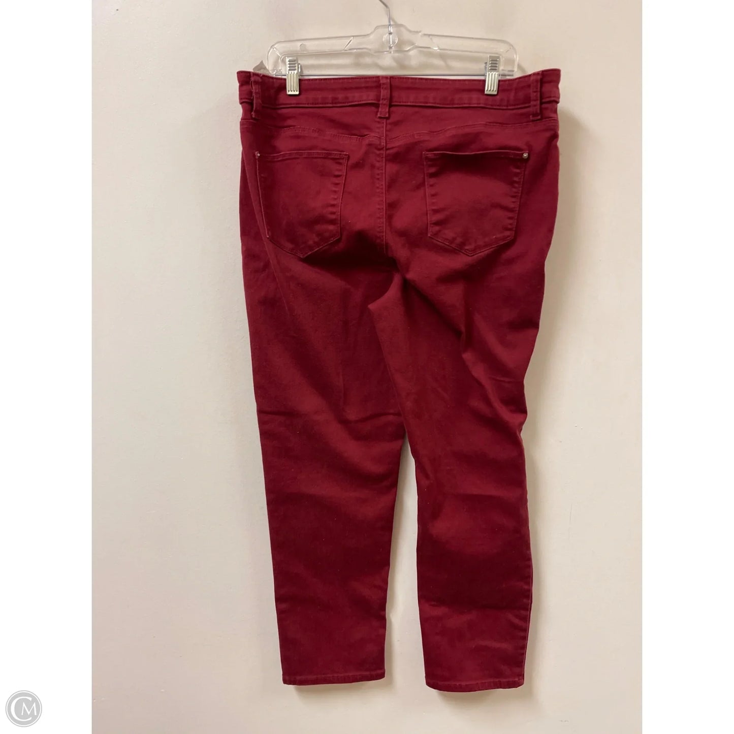 Jeans Skinny By Chicos In Red, Size: 14