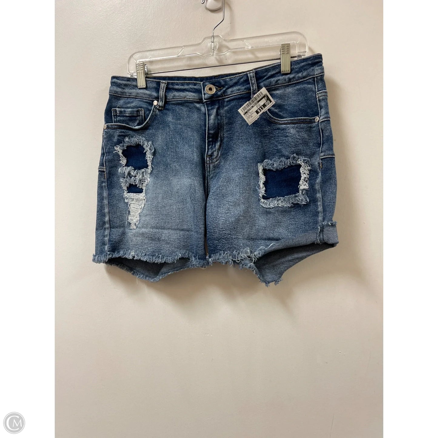 Shorts By Clothes Mentor In Blue Denim, Size: 14