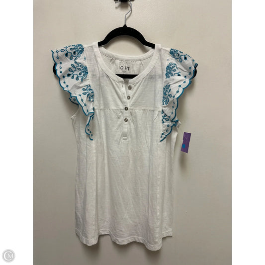 Top Short Sleeve By Loft In White, Size: S