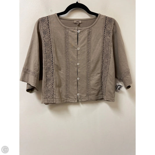 Top Short Sleeve By Aerie In Taupe, Size: Xs