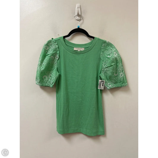 Top Short Sleeve By Loft In Green, Size: Xs