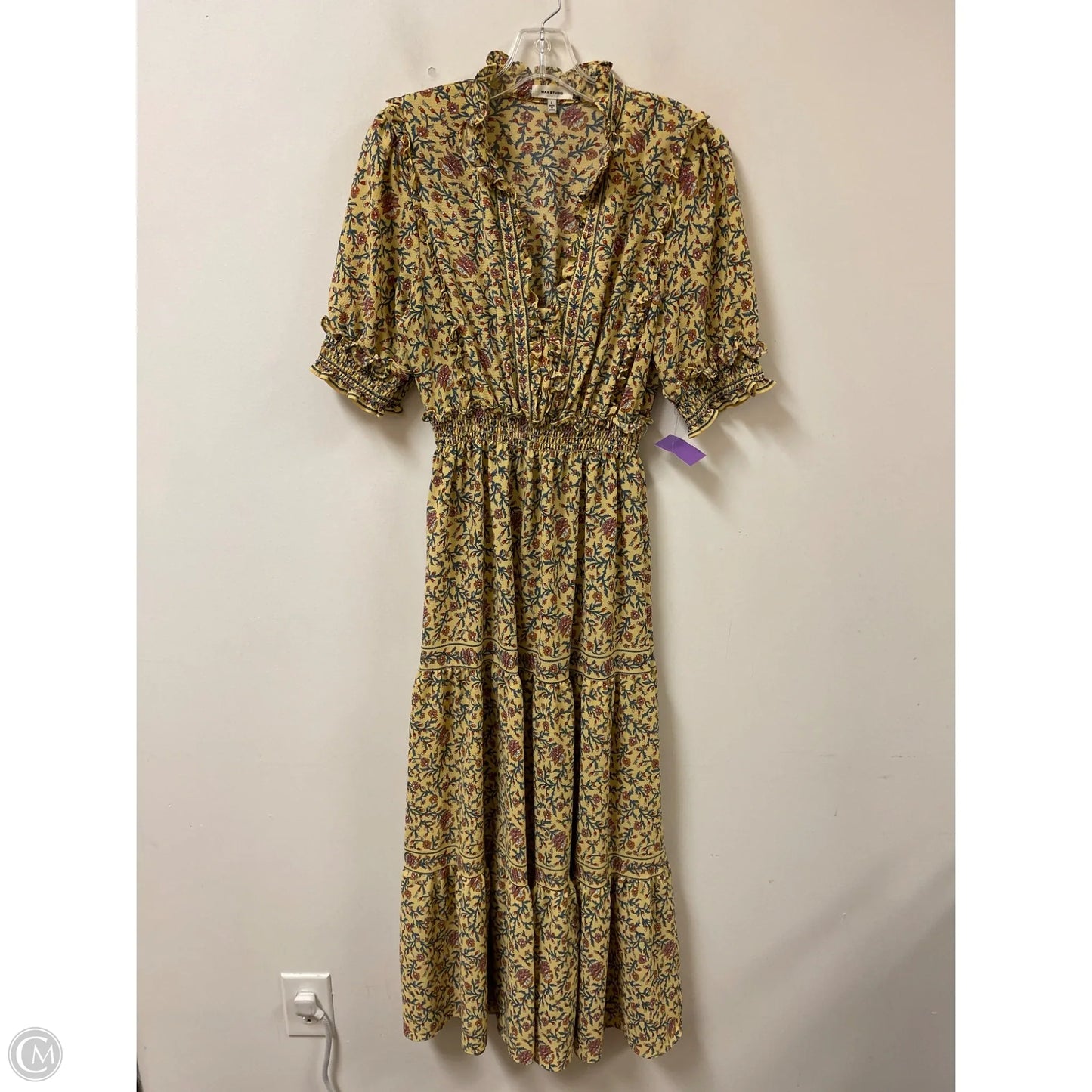 Dress Casual Maxi By Max Studio In Yellow, Size: L