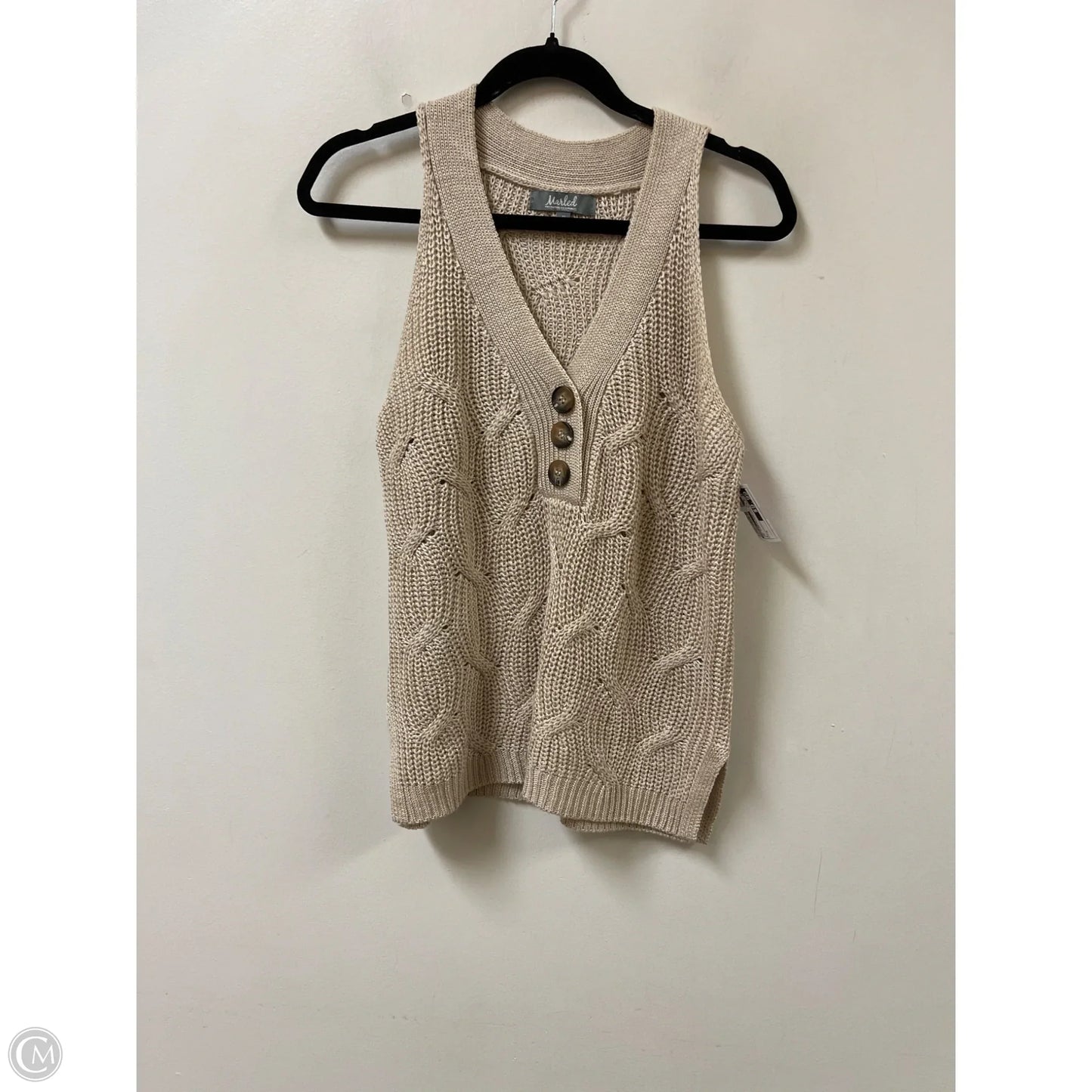 Top Sleeveless By Marled In Tan, Size: M