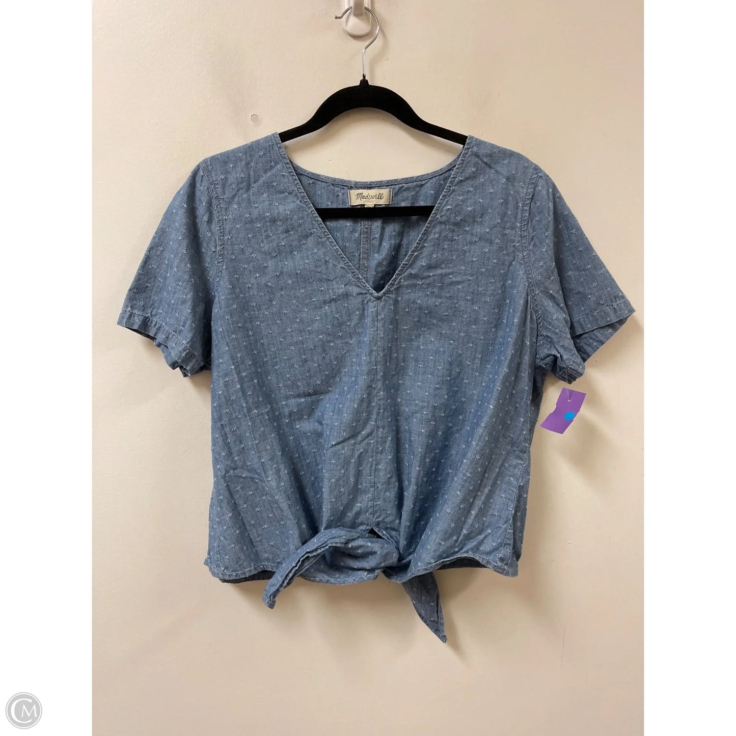 Top Short Sleeve By Madewell In Blue, Size: Xl
