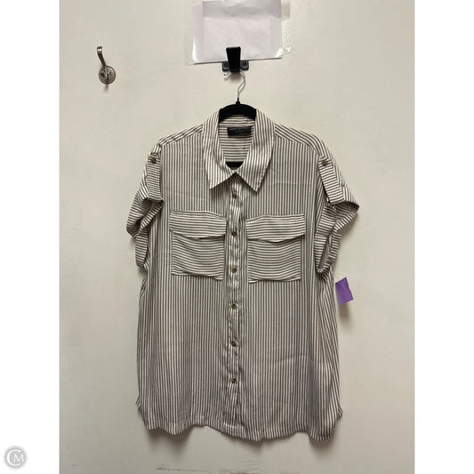Blouse Short Sleeve By Lane Bryant In Bronze, Size: Xl